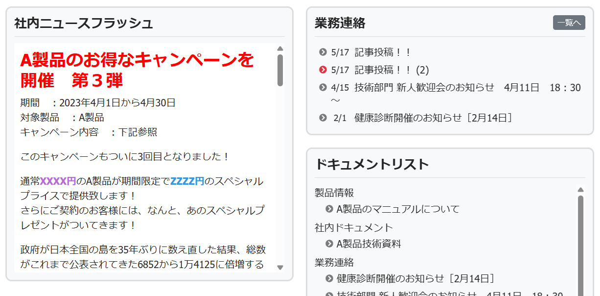 モジュール表示